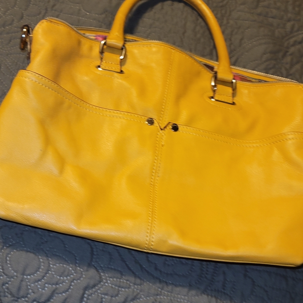 Vintage Tignanello Buttercup Yellow Leather Bag
